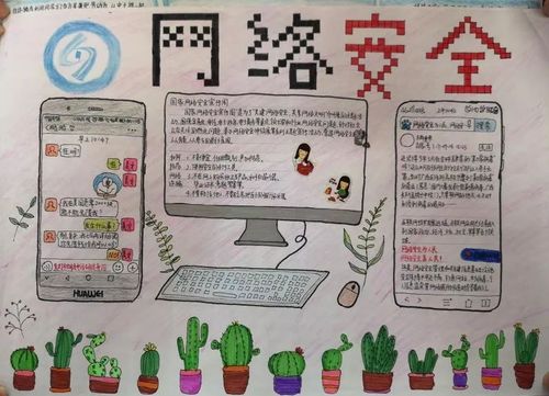 小学生网络安全手抄报获奖作品手抄报黑板报零二七艺考