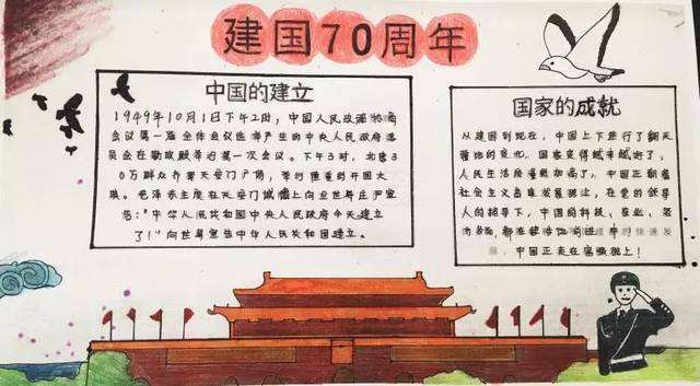 周年手抄报素材建国70周年手抄报图片大全庆祝70周年的手抄报模板其它