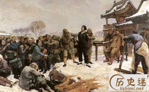 刘胡兰就义画像