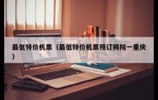 最低特价机票（最低特价机票预订揭阳一重庆）