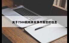 关于7500航班真实事件原型的信息