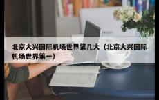 北京大兴国际机场世界第几大（北京大兴国际机场世界第一）
