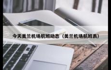 今天美兰机场航班动态（美兰机场航班表）