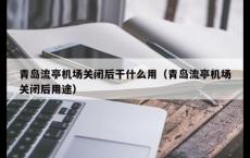 青岛流亭机场关闭后干什么用（青岛流亭机场关闭后用途）