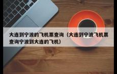 大连到宁波的飞机票查询（大连到宁波飞机票查询宁波到大连的飞机）